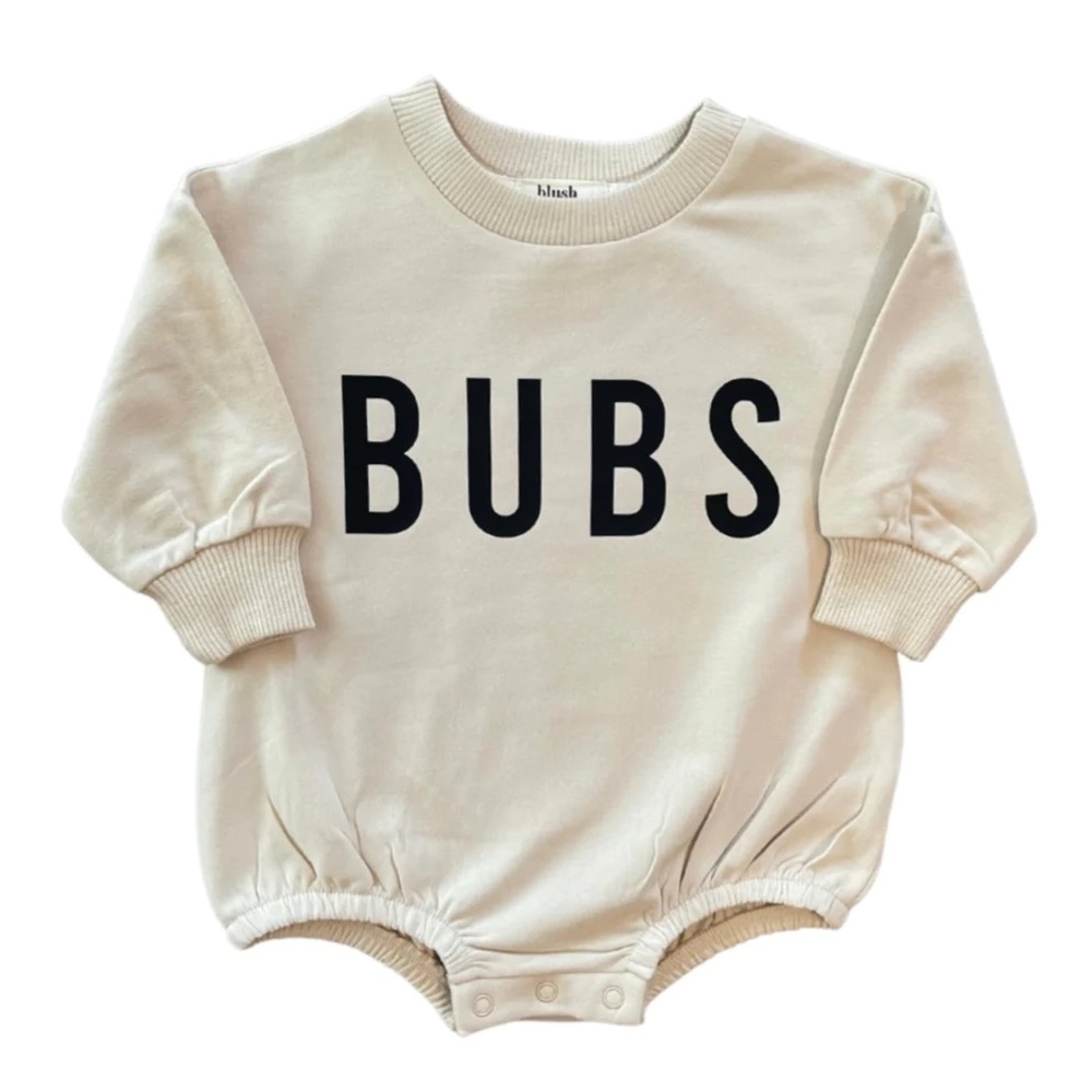 OAT | Blush Lotus “BUBS” Baby Organic Bubble Sweater Romper